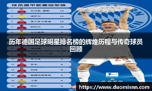 历年德国足球明星排名榜的辉煌历程与传奇球员回顾